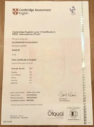 Cambridge English Level 1 Certificate in ESOL International