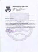 English Proficiency Letter from University of Cape Coast