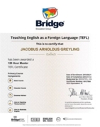 TEFL Certificate page