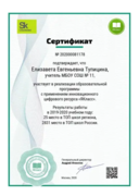 Сертификат об информационной грамоности