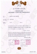 Сертификат JLPT N2