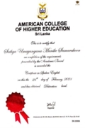 Certificate for Spoken English