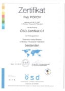 Сертификат по немецкому языку