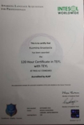Сертификат TEFL 120