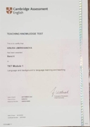 TKT Module 1 Certificate