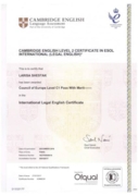 Cambridge Exam ILEC Legal English C1 Certificate 2016