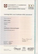 CAE - Кембриджский сертификат, подтверждающий знание английского языка на продвинутом уровне C1 (Advanced)