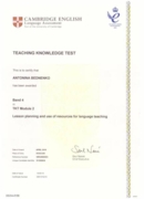 Cambridge TKT Module 2 Certificate