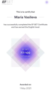 EF SET Certificate, level C2