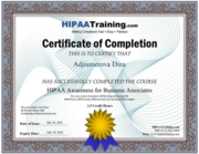 HIPAA_Awareness for Business Associates Certificate