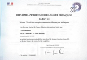 DIPLOME APPROFONDI DE LANGUE FRANCAISE DALF C1