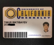 Студенческое удостоверение в UC Berkeley