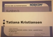 Сертификат о получении права на переводческую деятельность от компании Нориком, Осло.
