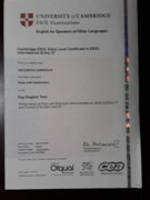 Сертификат из Кембриджа