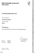 Сертификат Cambridge Teacher Knowledge Test, Module 2