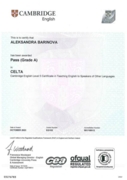 Certificate CELTA