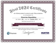 First TEFL Certificate