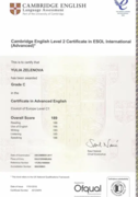 Certificate of Advanced English