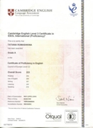 Cambridge English Certificate of Proficiency (Grade A)