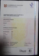 Сертификат CAE по английскому