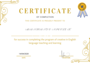 Certification of completion