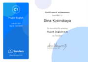 Tandem Certificate C1