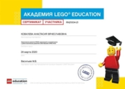 Сертификат Lego