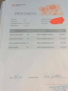 Старый сертификат, подтверждающий уровень владения норвежским (B1)