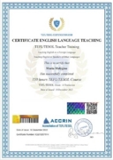 Международный сертификат TESOL, декабрь 2022, дающий право преподавать английский язык в неанглоязычных странах