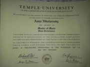 Temple Uniersity, MM