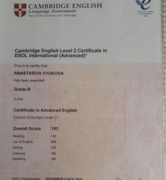 Certificate in Advanced English (CAE Grade B)