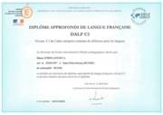 Diplome approfondi de langue francaise DALF C1